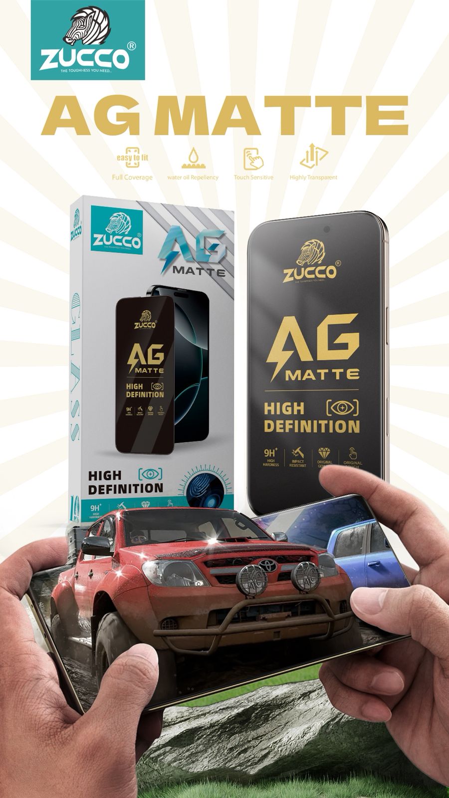 AG Matte Tempered Glass for iPhone (10Pcs)