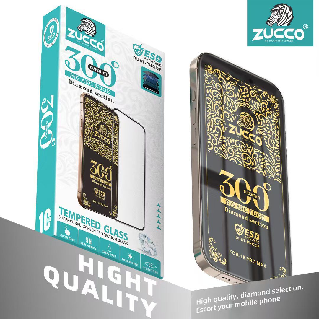 300 CC Tempered Glass for iPhone (10Pcs)