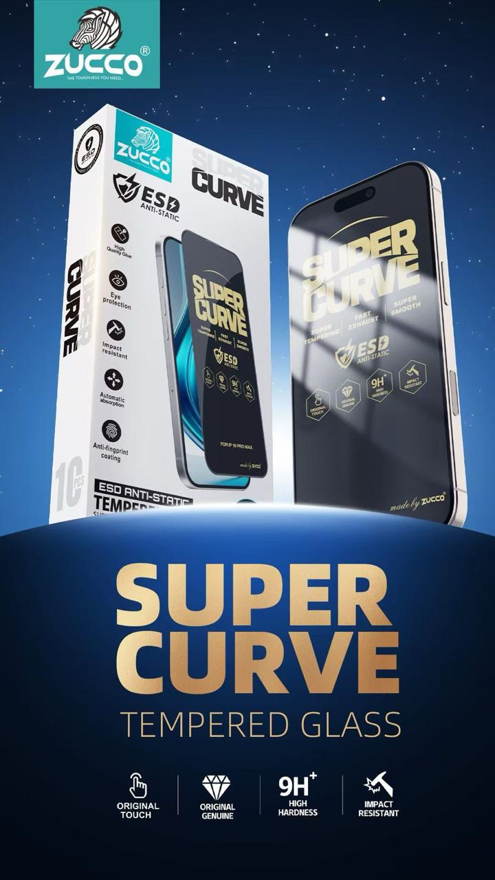 Super Curve Tempered Glass for iPhone (10Pcs)